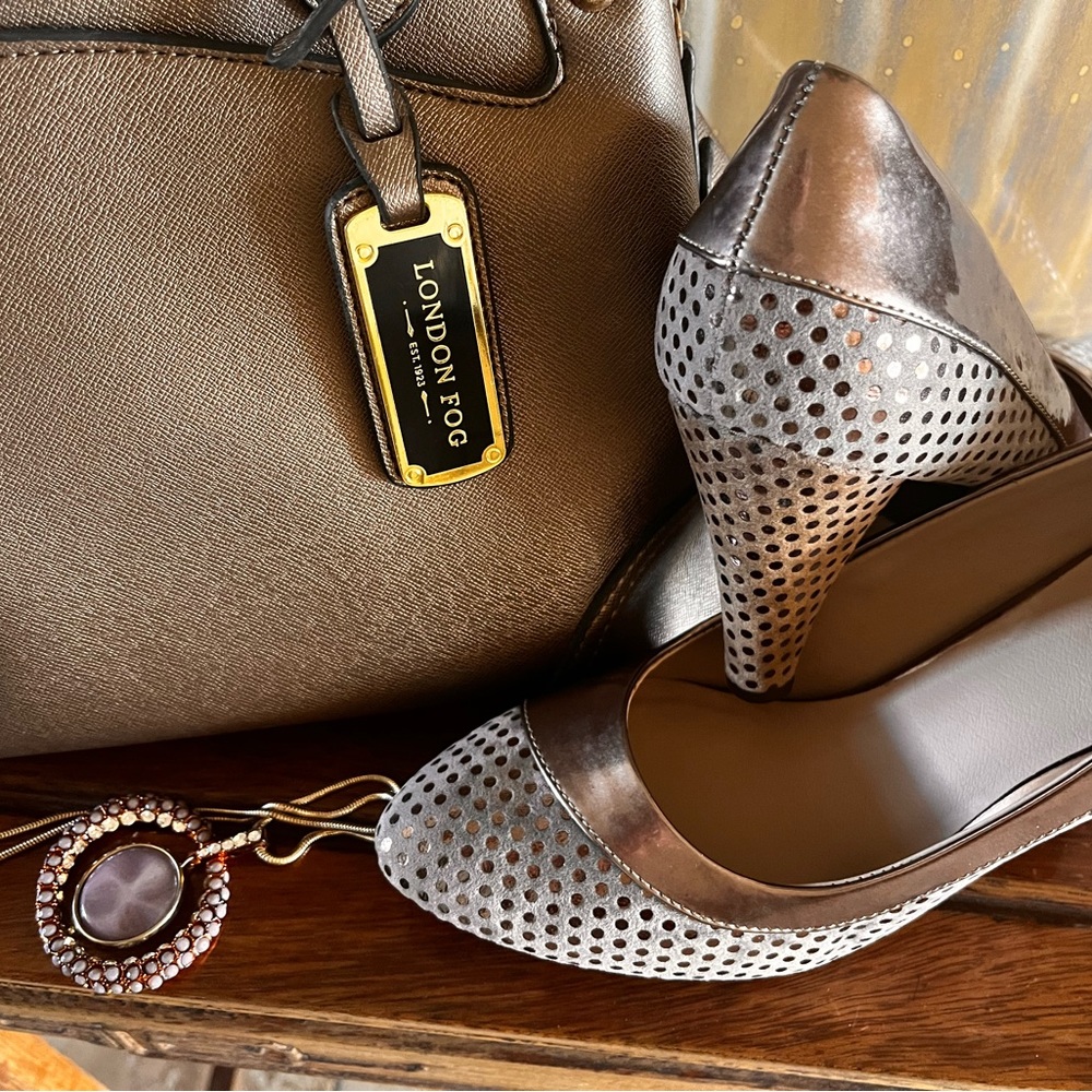 Seychelles Pumps heels pewter/rose/ color - Picture 9 of 10